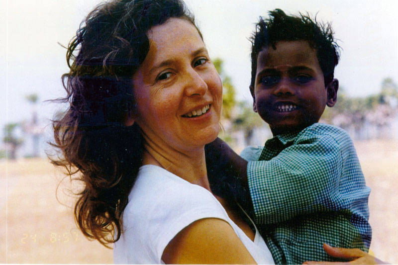 Nirmala's teacher Neelam in India.